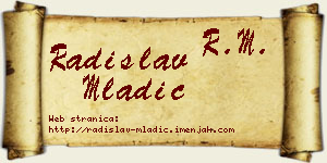 Radislav Mladić vizit kartica